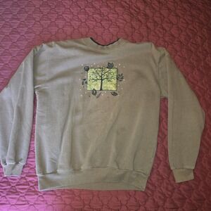 Vintage TOP‎ STITCH  by Morning Sun Women's Sweatshirt Size Medium Tan/Brown